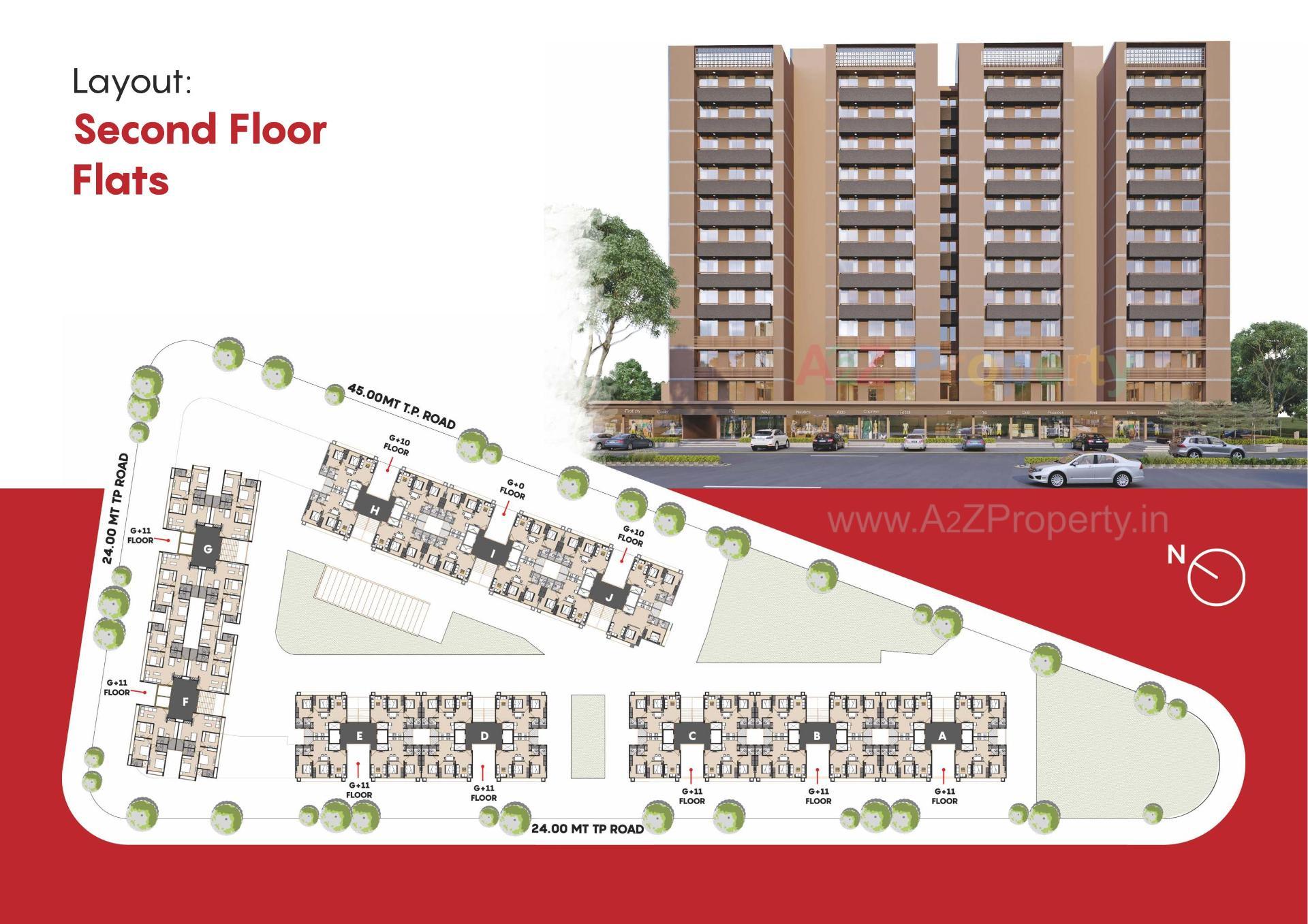  of real estate project Navkar Heights located at Ognaj, Ahmedabad, Gujarat