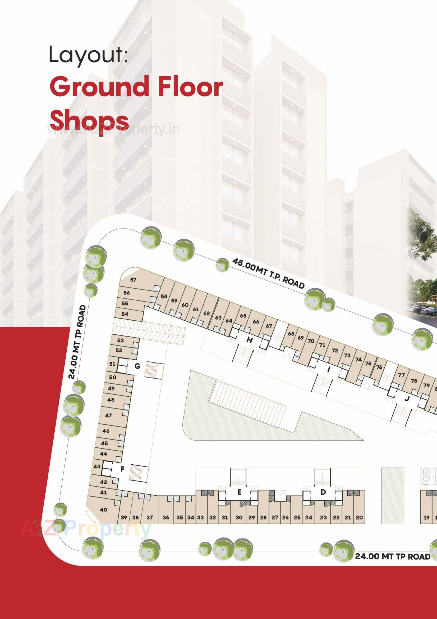 Layout of real estate project Navkar Heights located at Ognaj, Ahmedabad, Gujarat