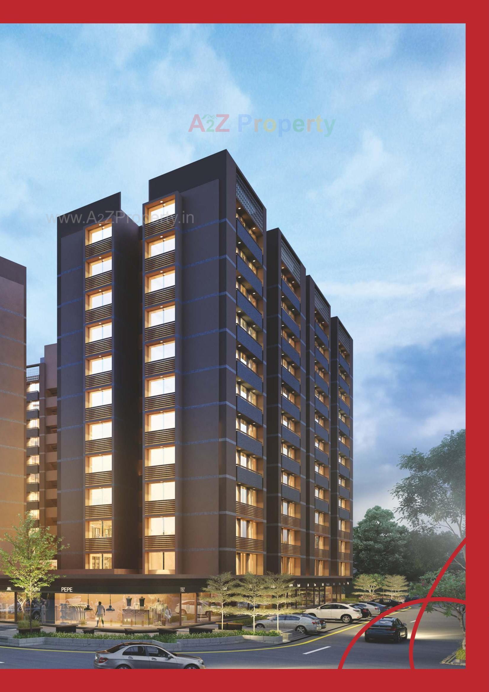 3D Elevation of real estate project Navkar Heights located at Ognaj, Ahmedabad, Gujarat