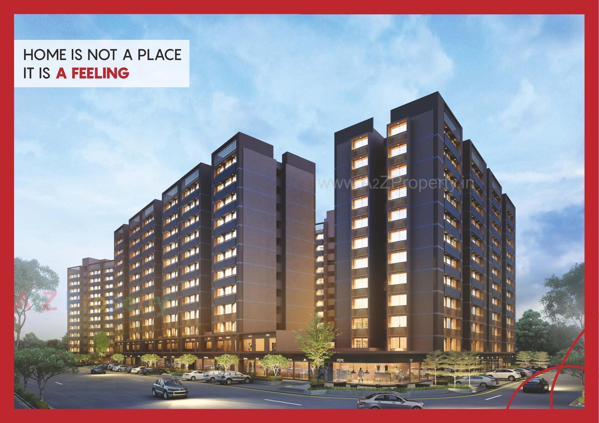 3D Elevation of real estate project Navkar Heights located at Ognaj, Ahmedabad, Gujarat