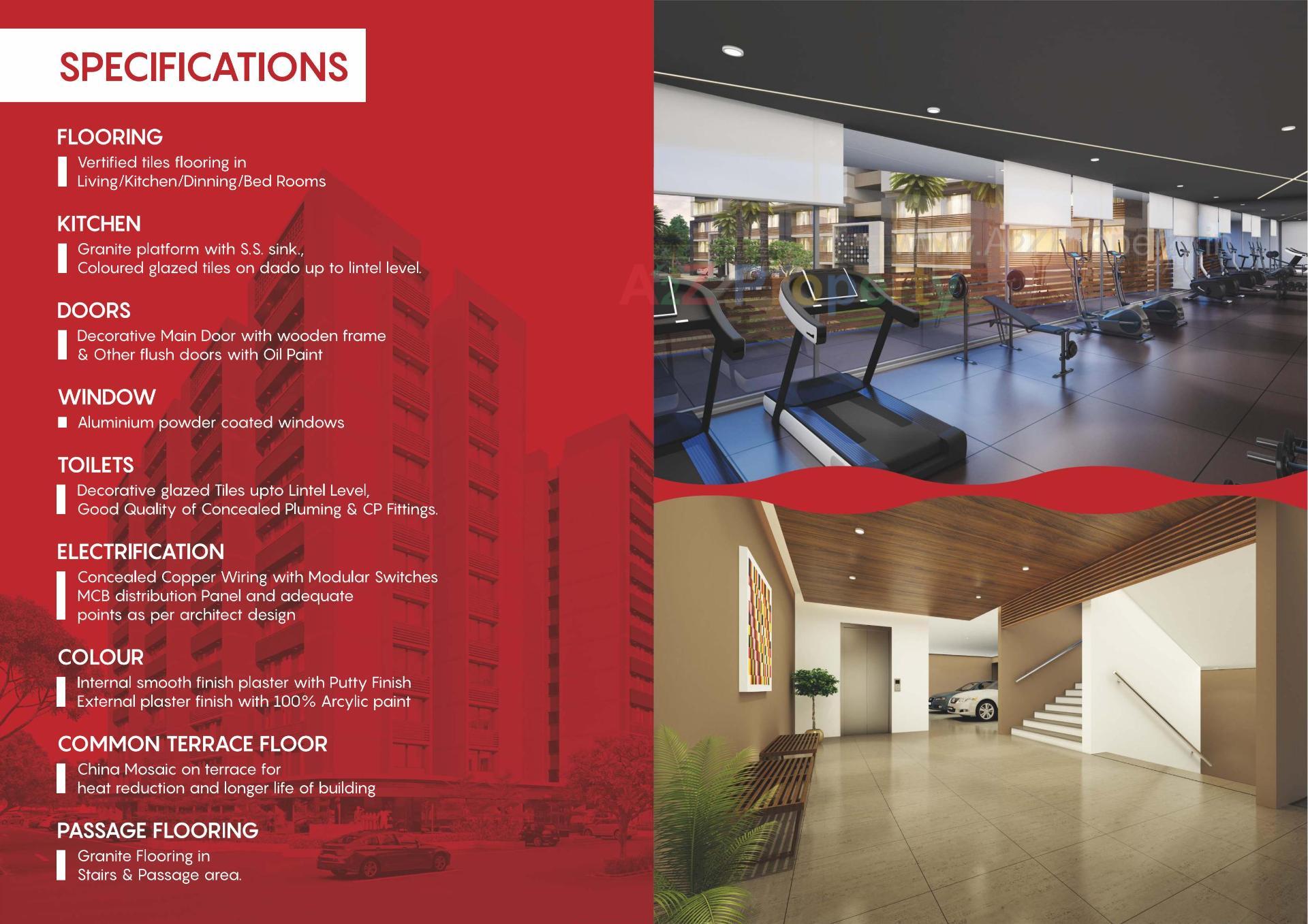 3D Elevation of real estate project Navkar Heights located at Ognaj, Ahmedabad, Gujarat