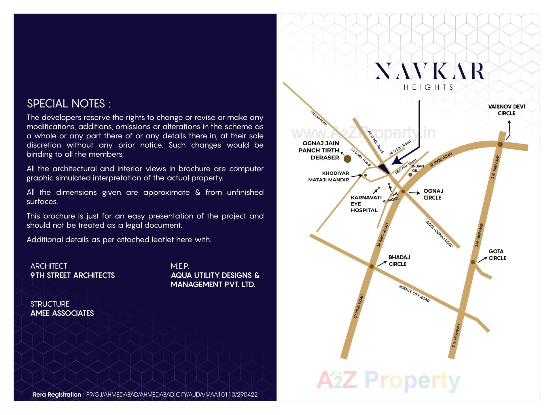  of real estate project Navkar Heights located at Ognaj, Ahmedabad, Gujarat