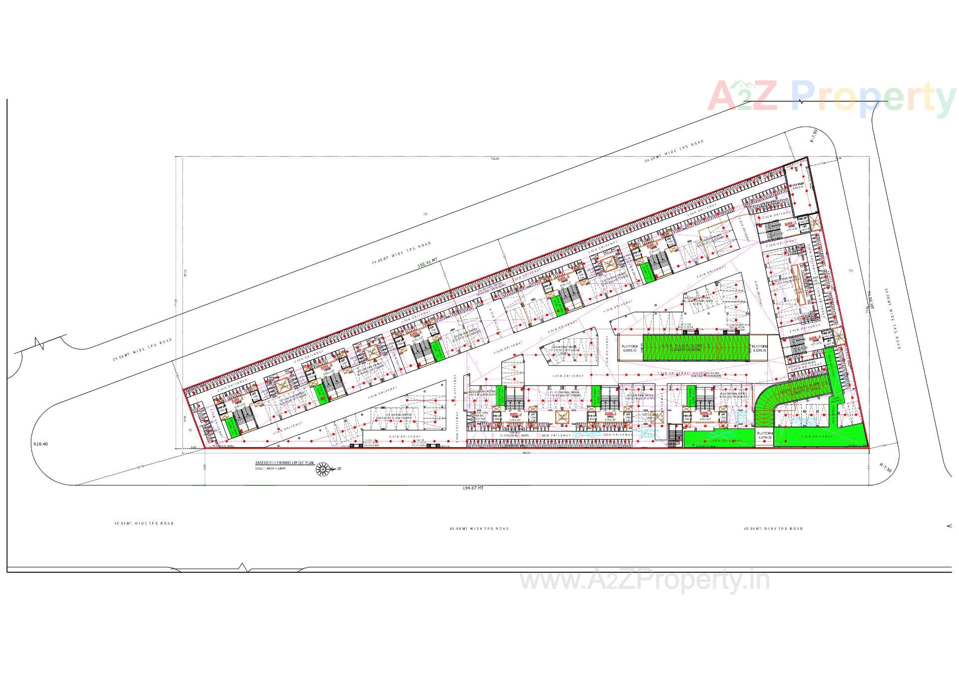 Layout of real estate project Navkar Heights located at Ognaj, Ahmedabad, Gujarat