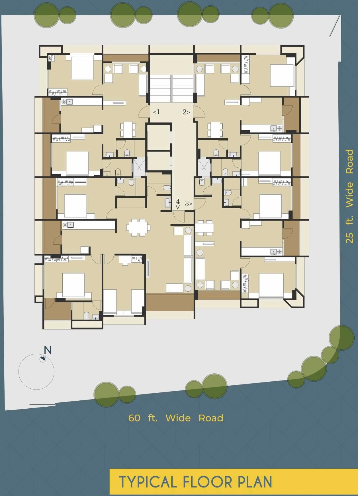 Layout of real estate project Navmangal Flat located at Vasna, Ahmedabad, Gujarat