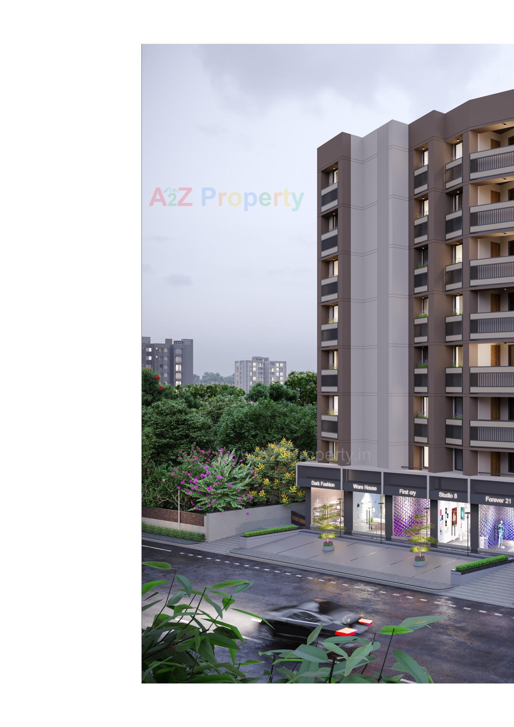 3D Elevation of real estate project Neel Deep Flora located at Vatva, Ahmedabad, Gujarat