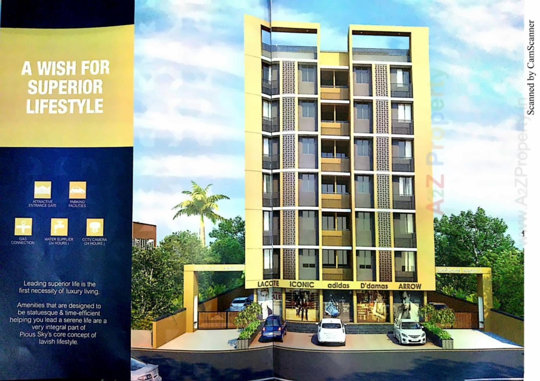 3D Elevation of real estate project Neelkanth Heights located at Vatva, Ahmedabad, Gujarat