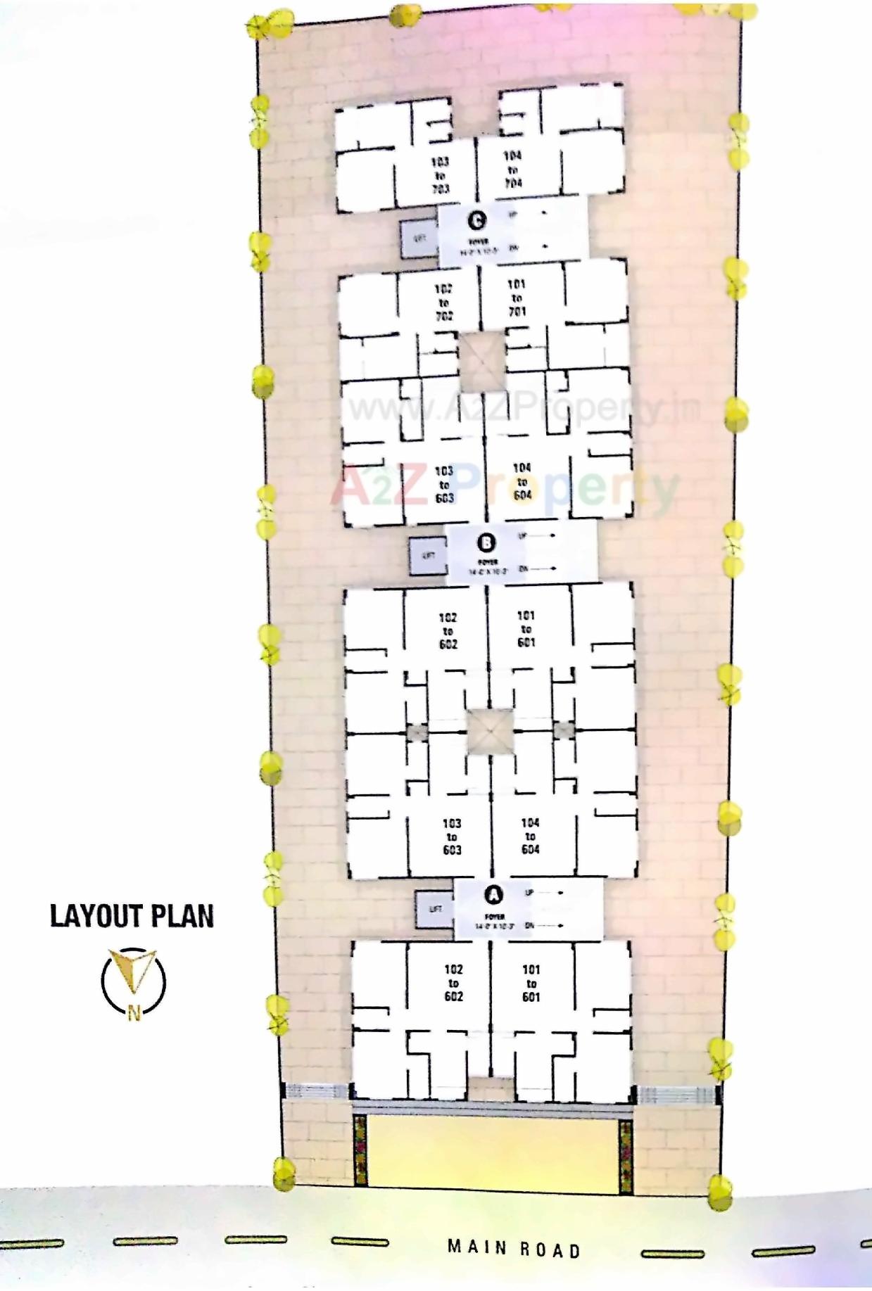 Layout of real estate project Neelkanth Heights located at Vatva, Ahmedabad, Gujarat