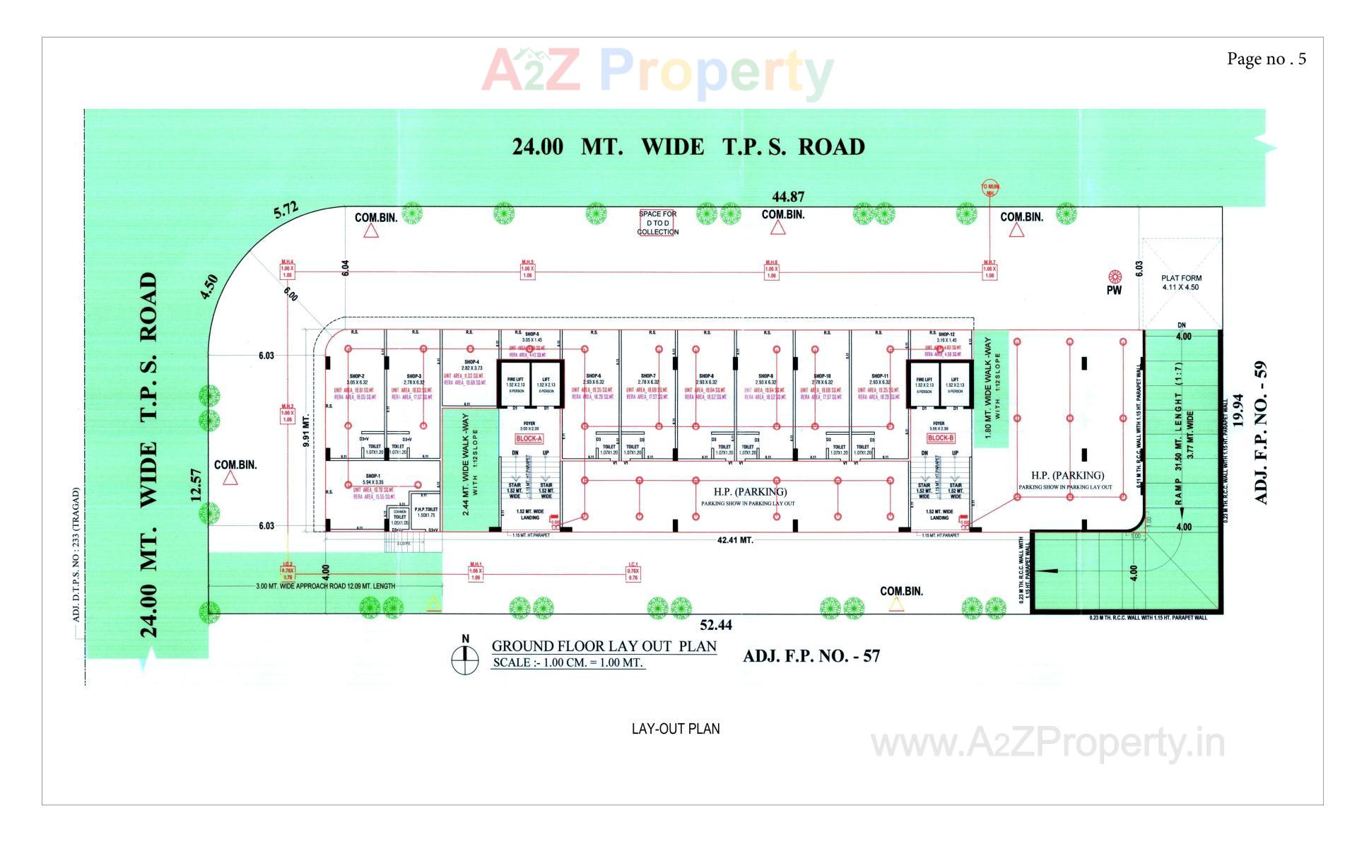 Layout of real estate project Neelkanth Heights located at Tragad, Ahmedabad, Gujarat