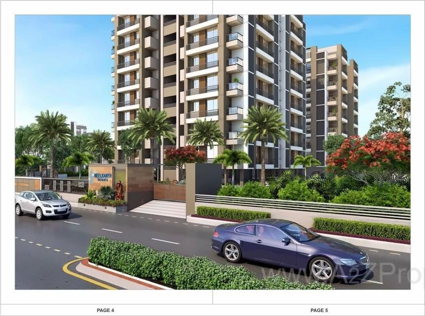3D Elevation of real estate project Neelkanth Heights located at Zundal, Ahmedabad, Gujarat