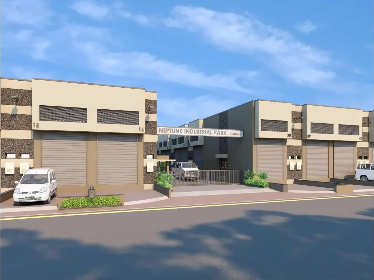 3D Elevation of real estate project Neptune Industrial Park located at Odhav, Ahmedabad, Gujarat