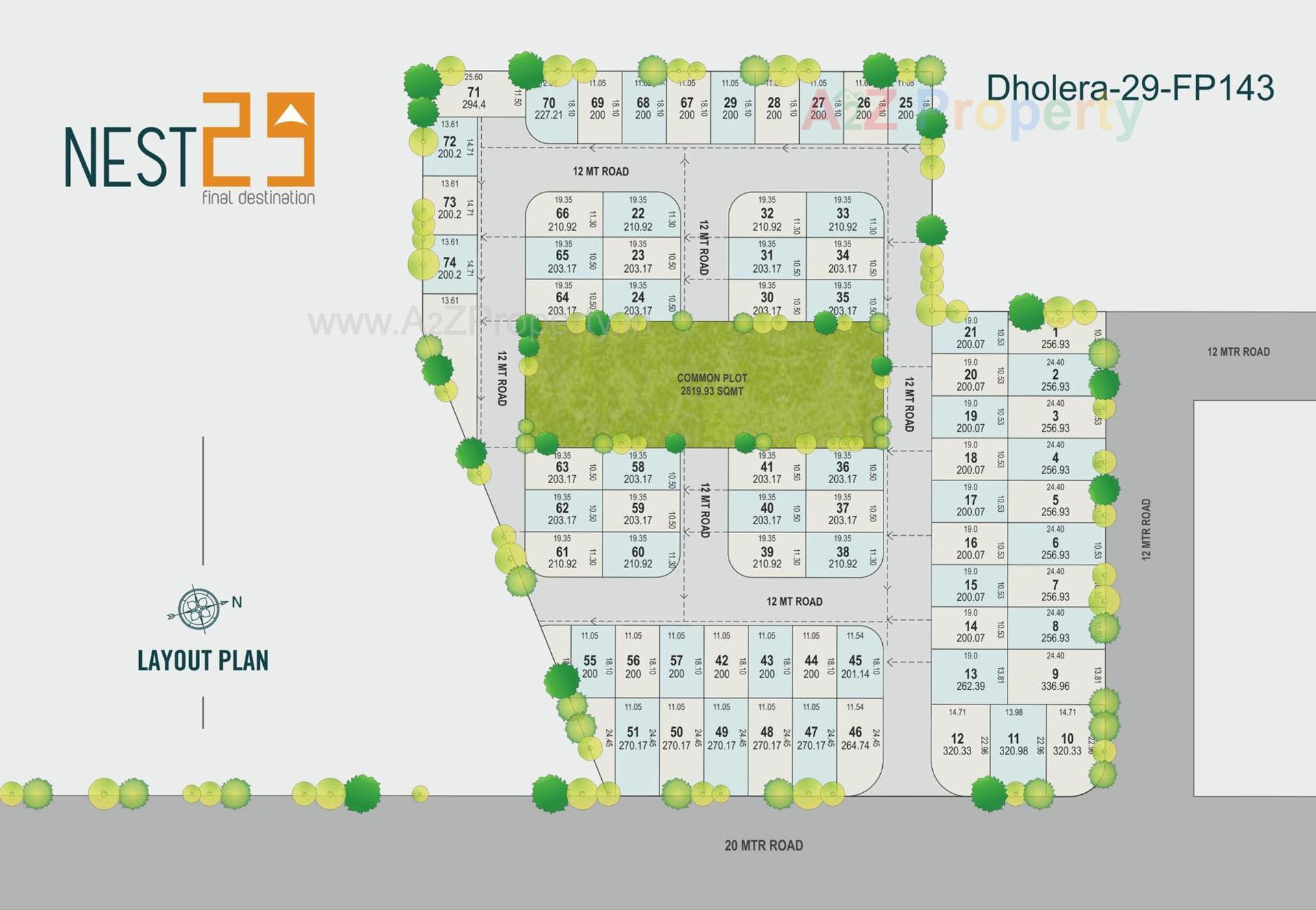 Layout of real estate project Nest located at Dsirda, Ahmedabad, Gujarat