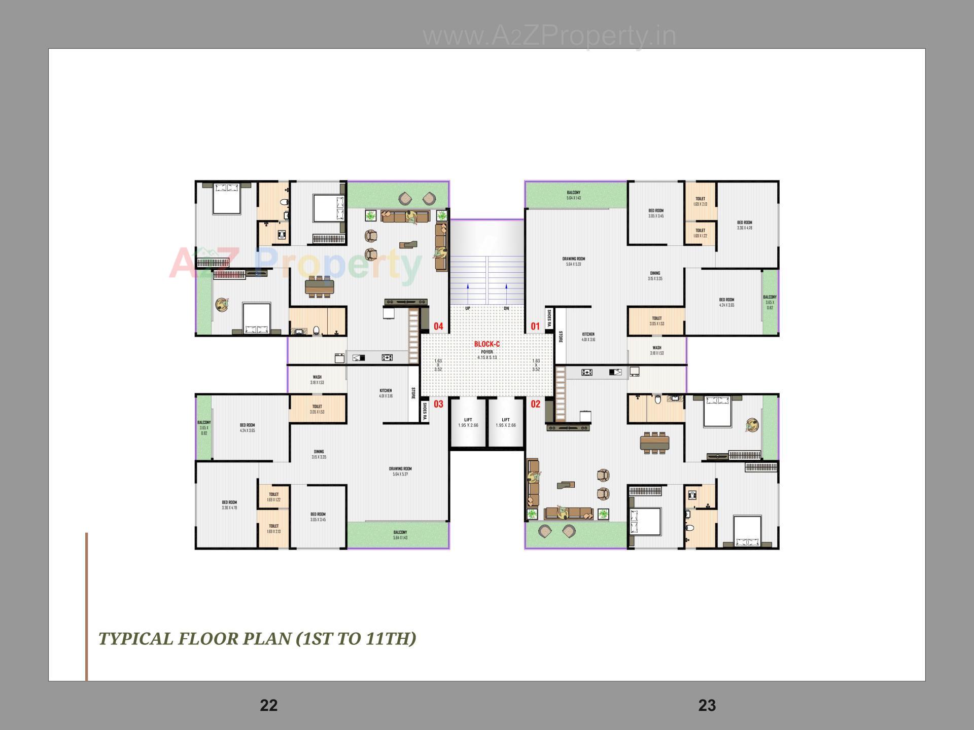 Layout of real estate project Nest Elina located at Nikol, Ahmedabad, Gujarat