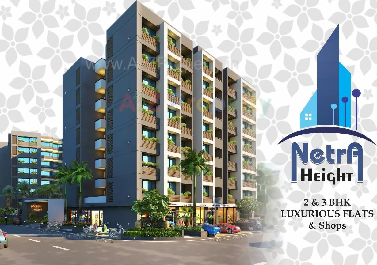 3D Elevation of real estate project Netra Heights located at Nikol, Ahmedabad, Gujarat