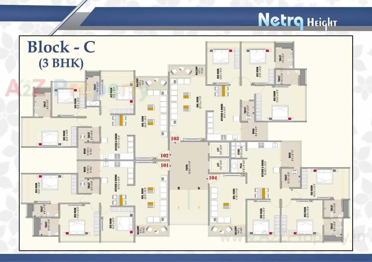 Layout of real estate project Netra Heights located at Nikol, Ahmedabad, Gujarat