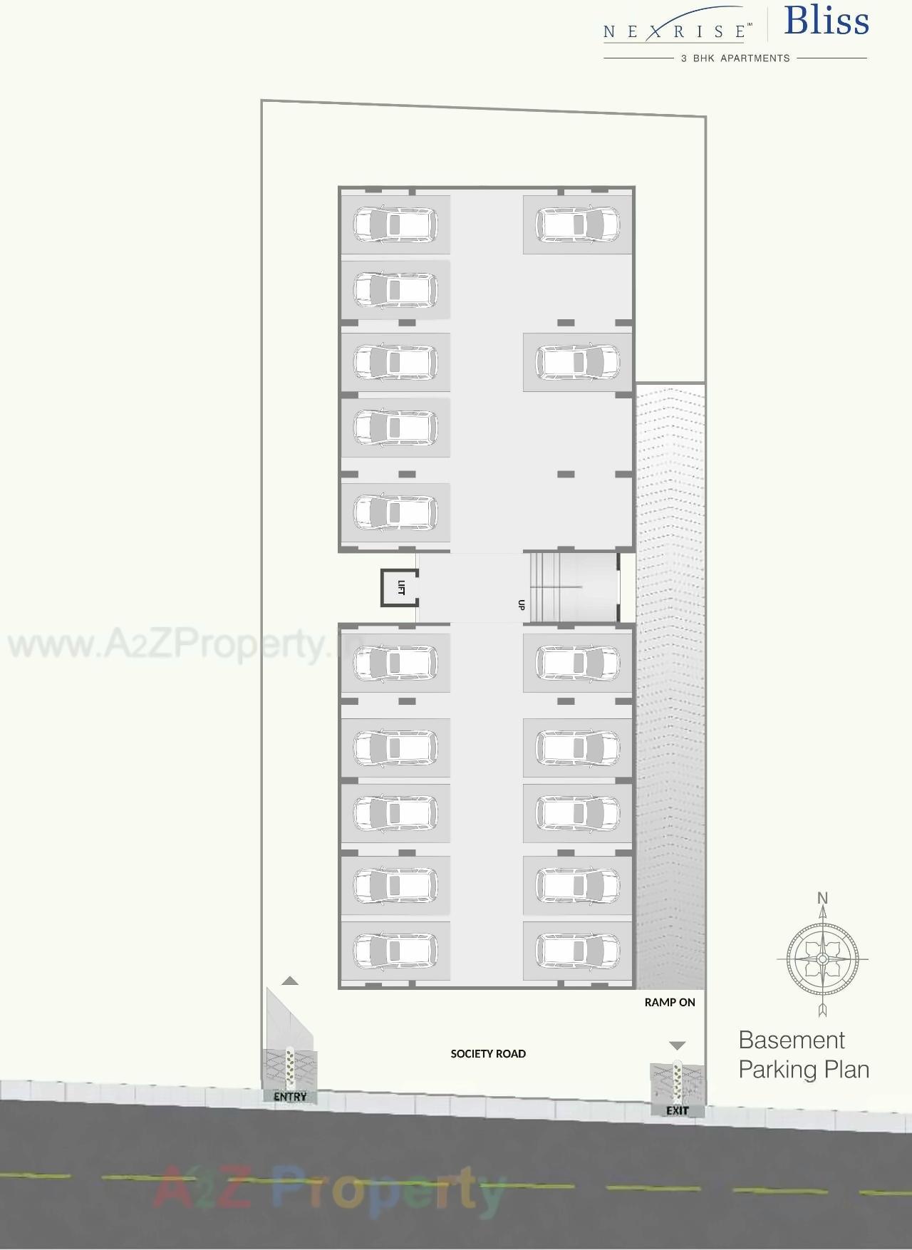 Layout of real estate project Nexrise Bliss located at City, Ahmedabad, Gujarat