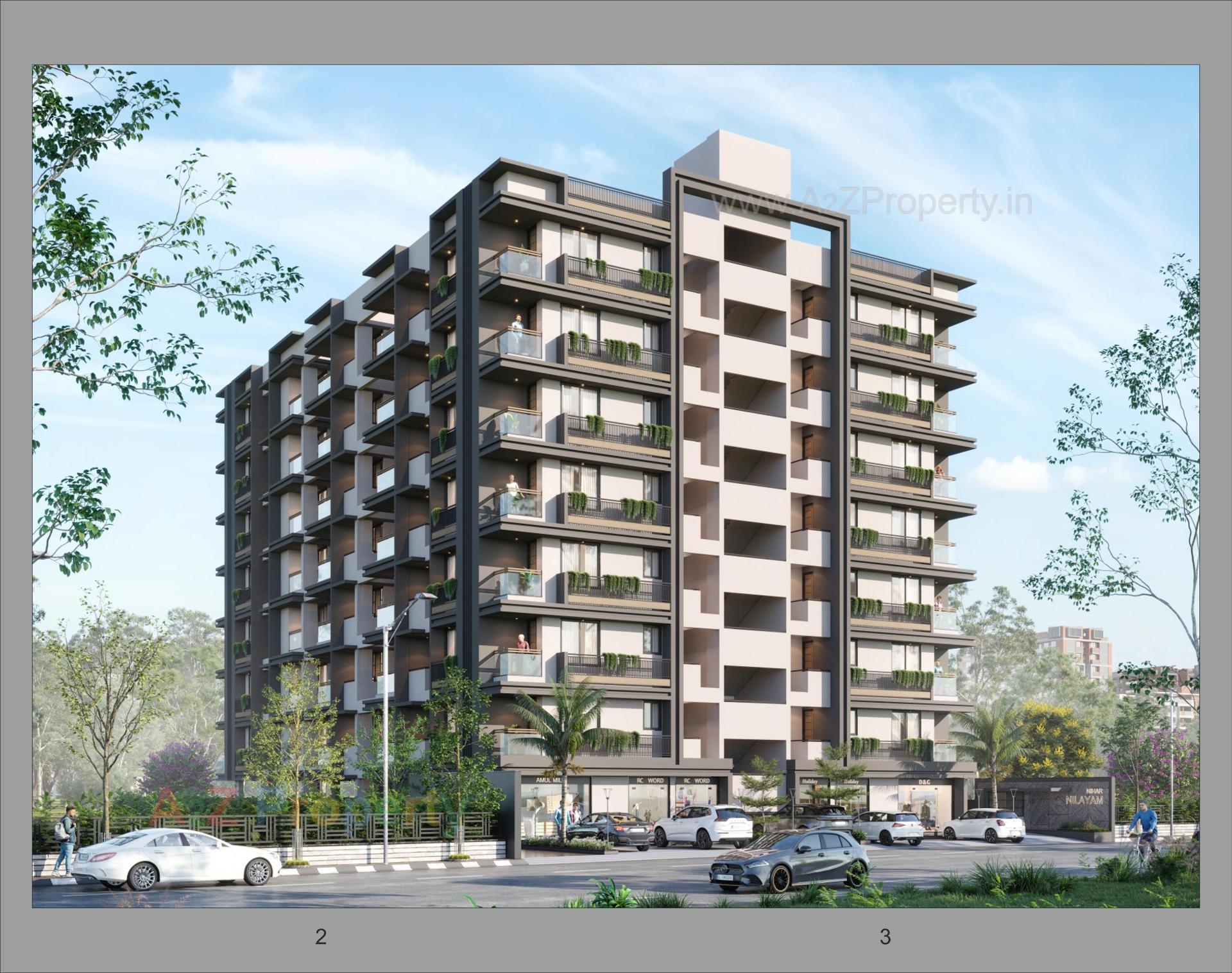 3D Elevation of real estate project Nihar Nilayam located at Ahmedabad, Ahmedabad, Gujarat