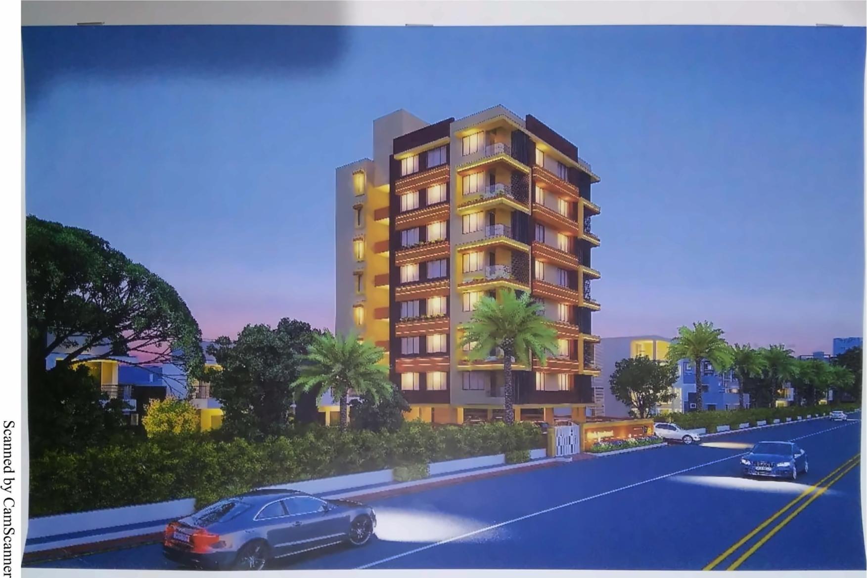 3D Elevation of real estate project Nilesh Apartment located at City, Ahmedabad, Gujarat