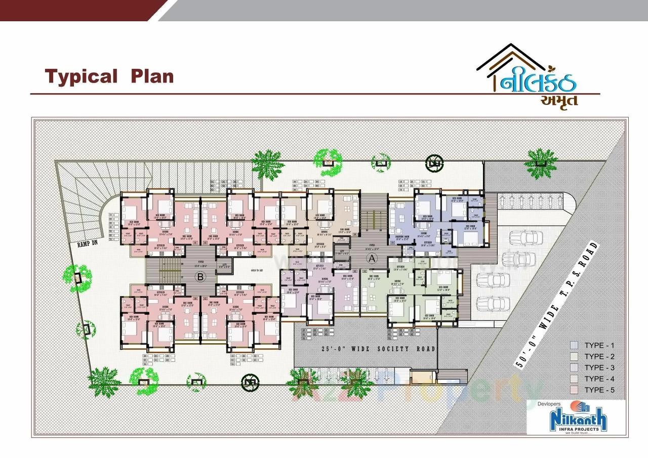 Layout of real estate project Nilkanth Amrut located at Vastral, Ahmedabad, Gujarat