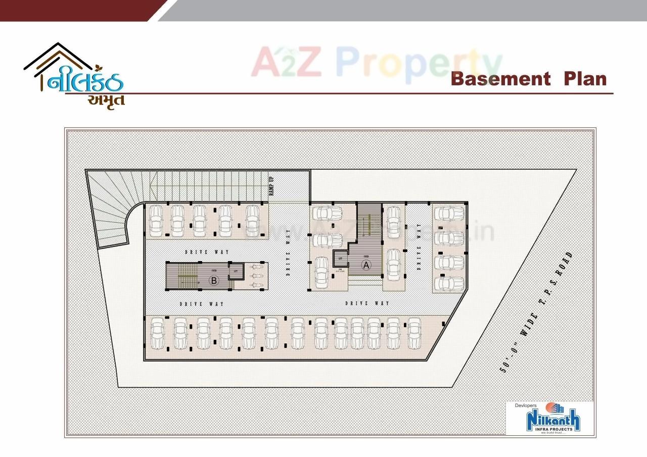 Layout of real estate project Nilkanth Amrut located at Vastral, Ahmedabad, Gujarat