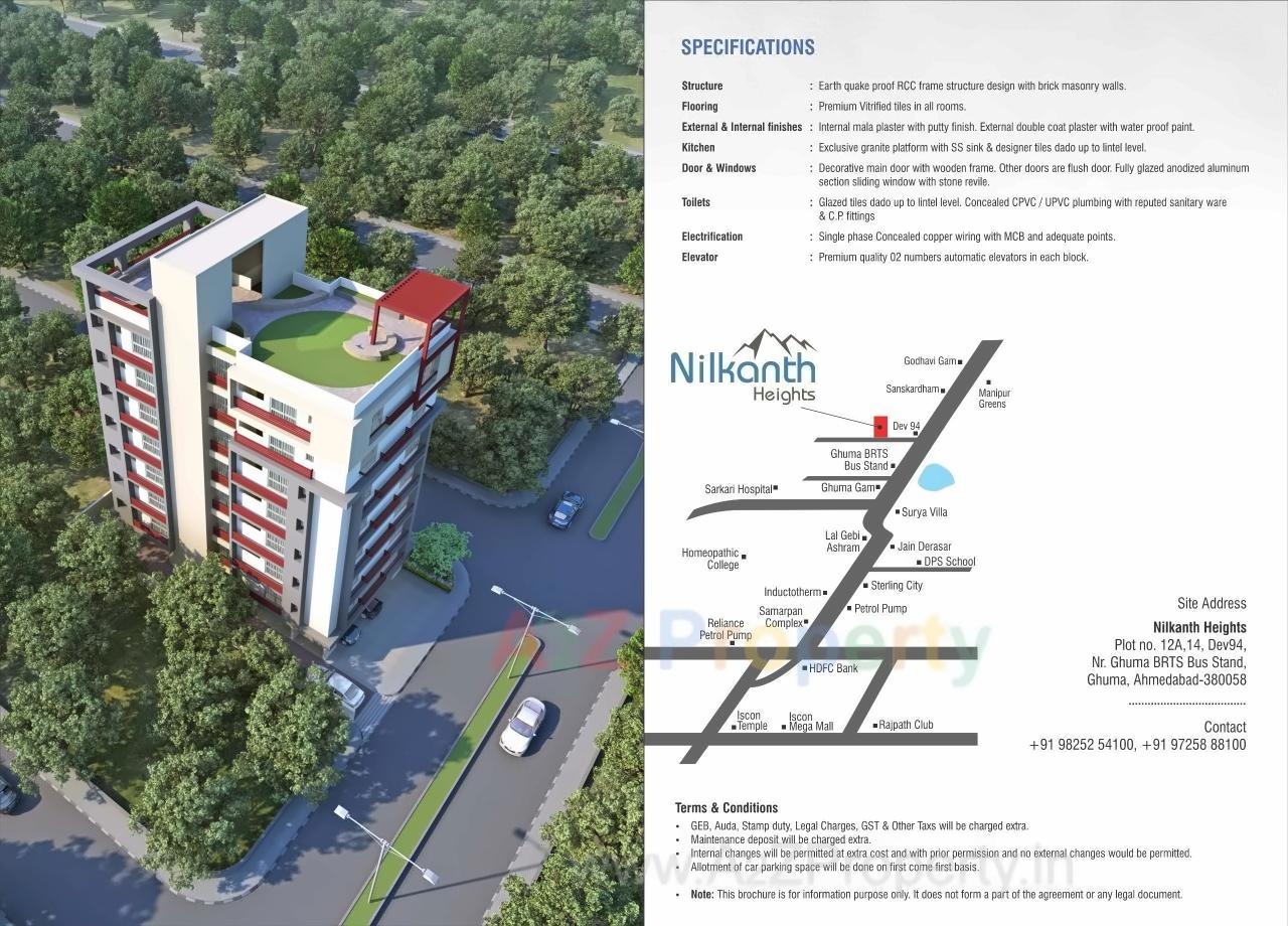  of real estate project Nilkanth Heights located at Ghuma, Ahmedabad, Gujarat