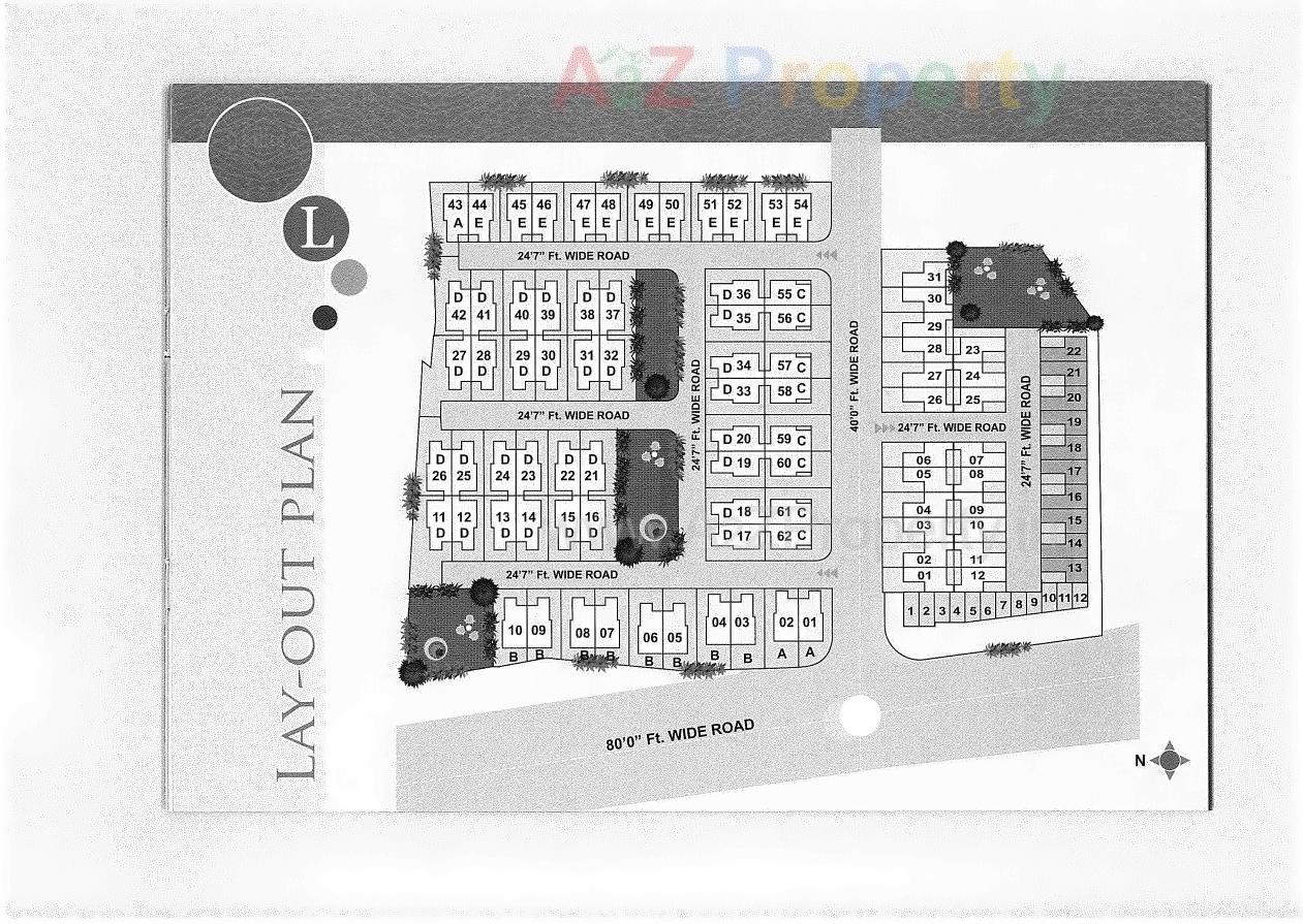 Layout of real estate project Nilkanth Kutir located at Vatva, Ahmedabad, Gujarat