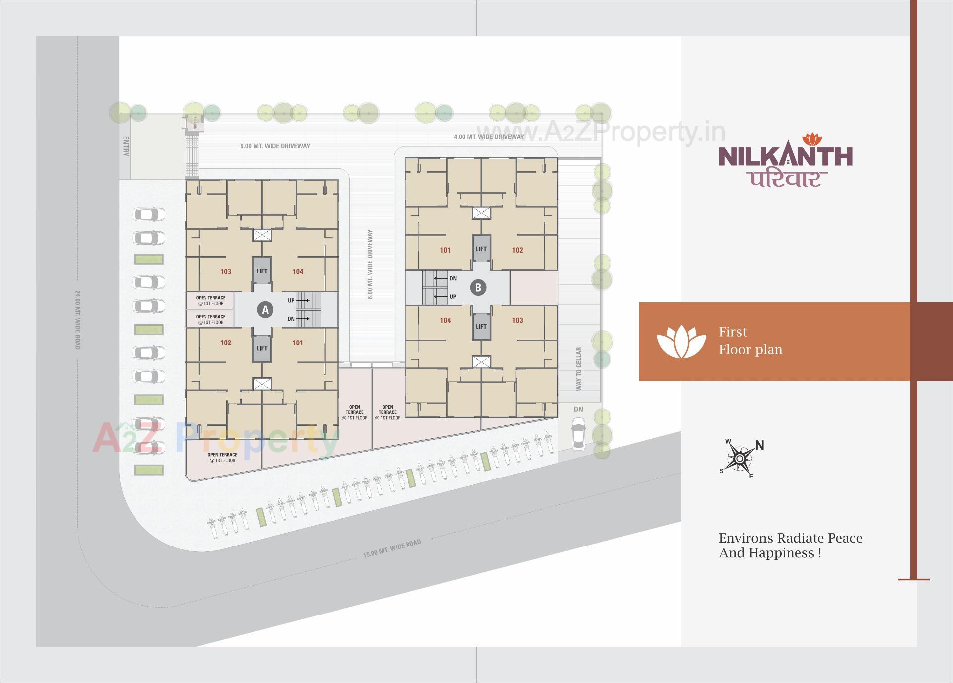 Layout of real estate project Nilkanth Parivar located at Vastral, Ahmedabad, Gujarat