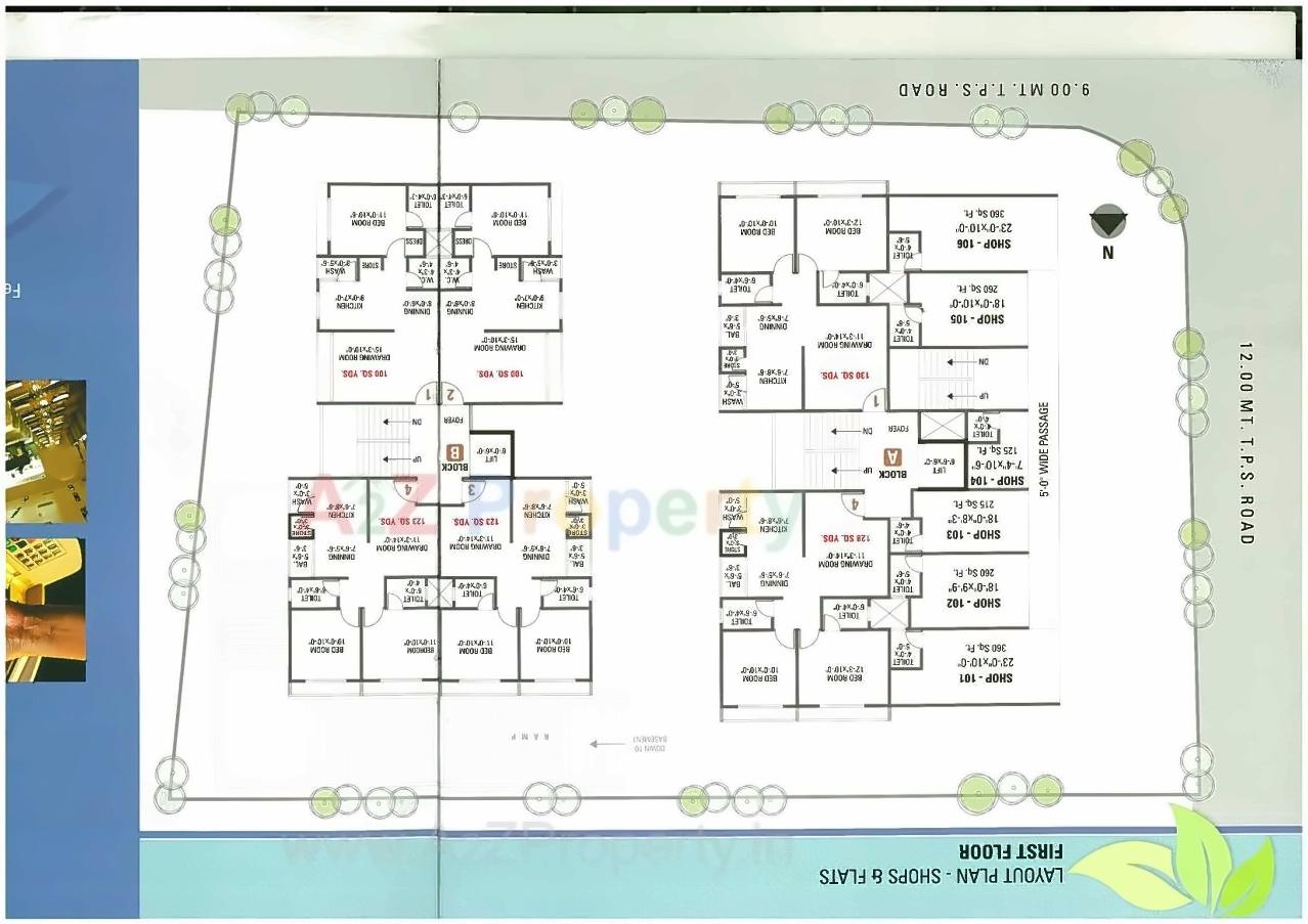 Layout of real estate project Nilkanth Recidency located at City, Ahmedabad, Gujarat