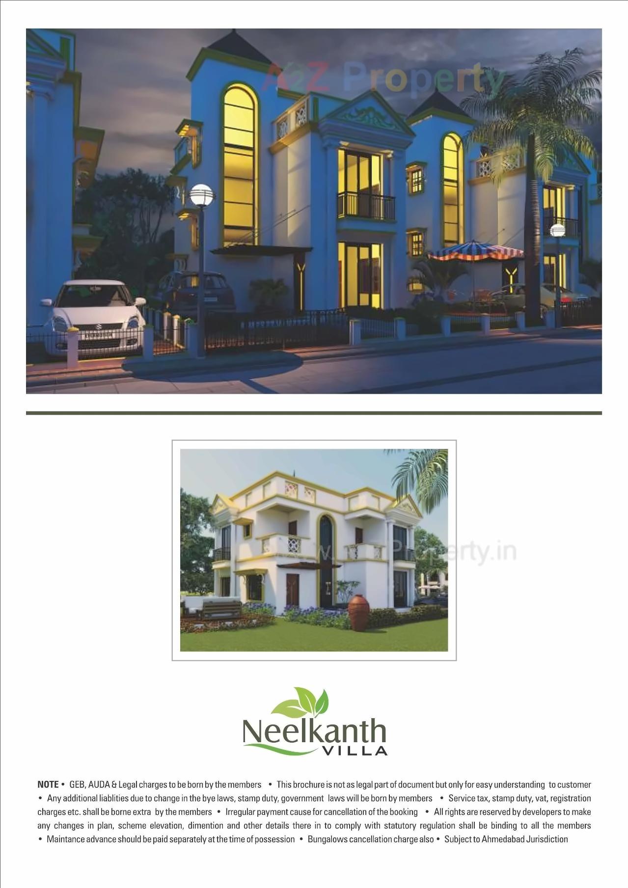3D Elevation of real estate project Nilkanth Villa located at Zundal, Ahmedabad, Gujarat