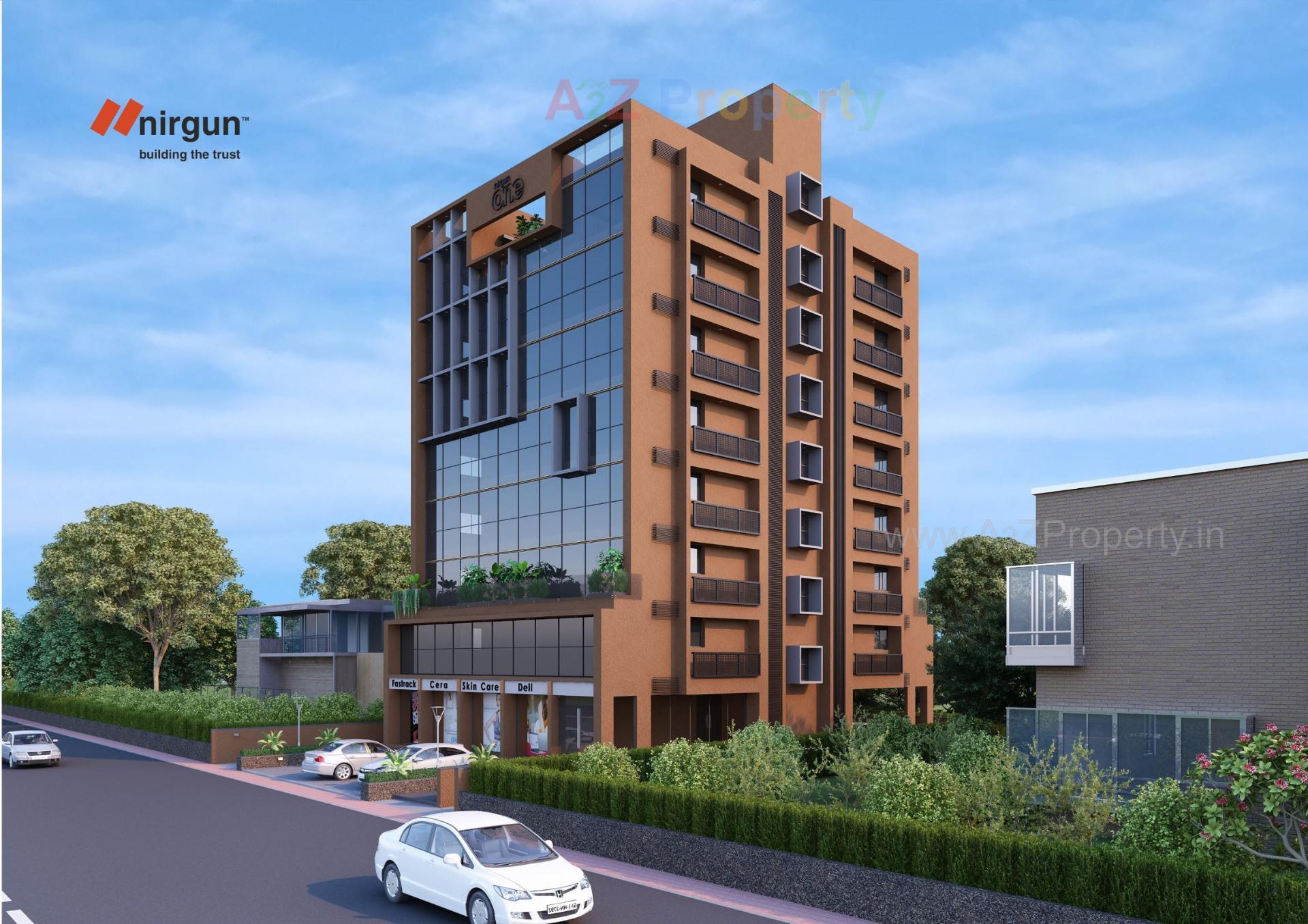 3D Elevation of real estate project Nirgun One located at Makarba, Ahmedabad, Gujarat