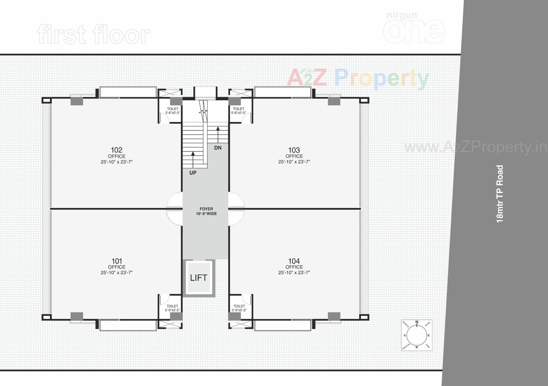 Layout of real estate project Nirgun One located at Makarba, Ahmedabad, Gujarat