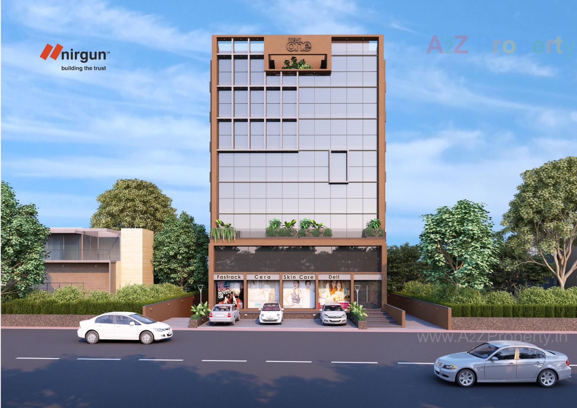 3D Elevation of real estate project Nirgun One located at Makarba, Ahmedabad, Gujarat