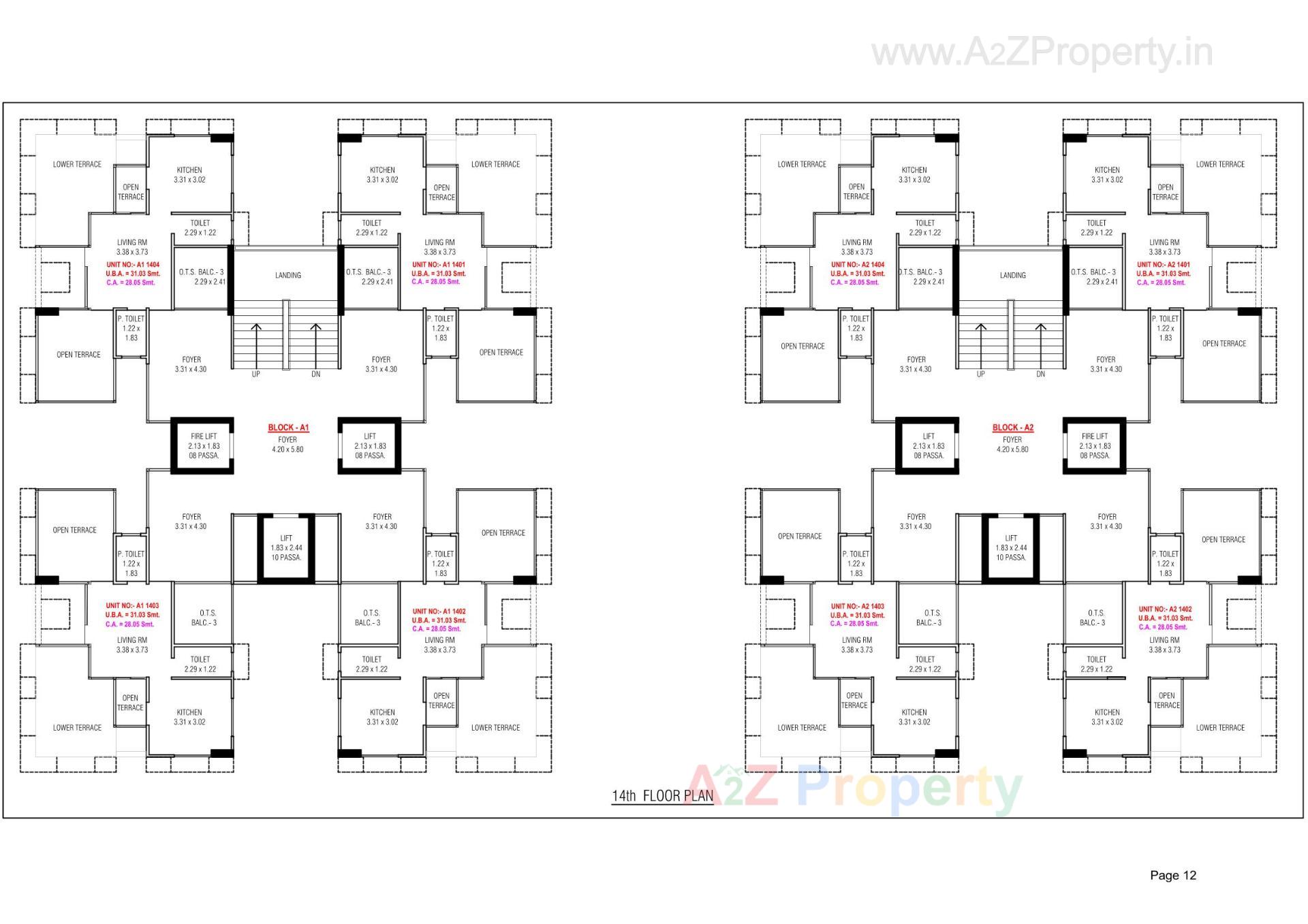 Layout of real estate project Nirgun Rise located at Bopal, Ahmedabad, Gujarat