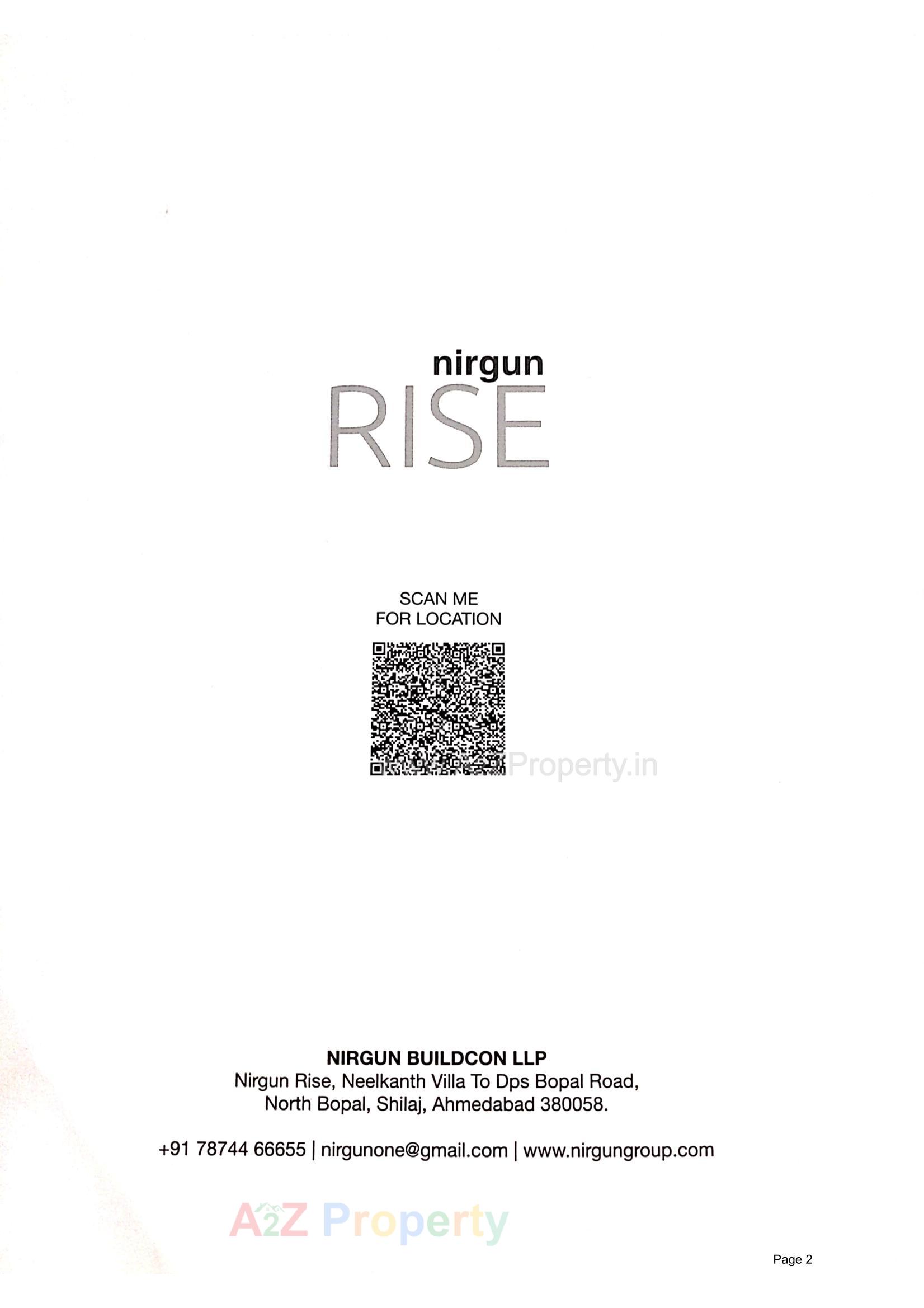  of real estate project Nirgun Rise located at Bopal, Ahmedabad, Gujarat