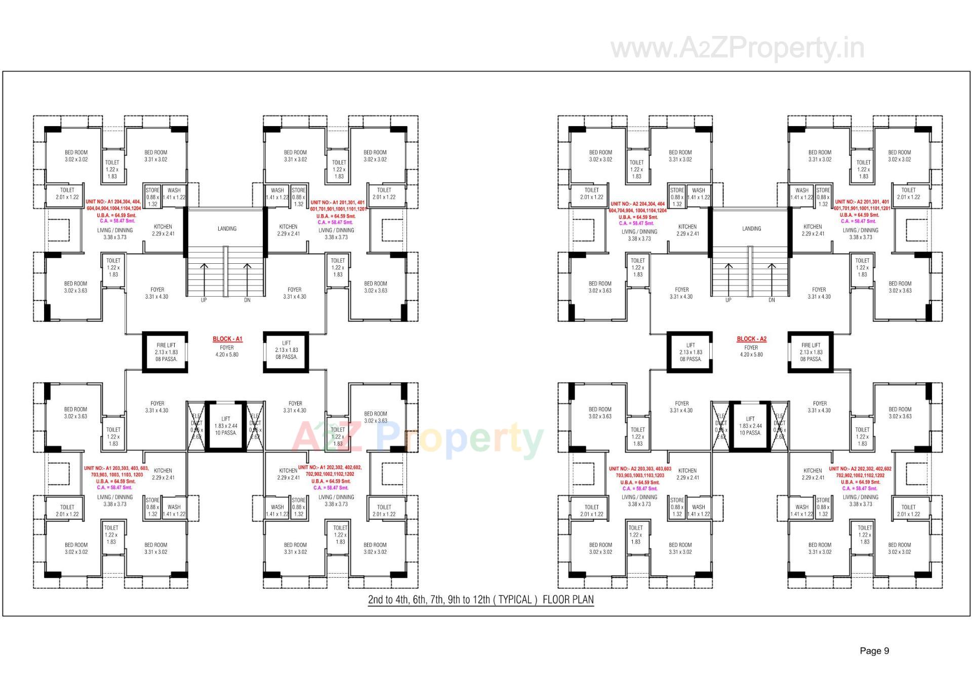 Layout of real estate project Nirgun Rise located at Bopal, Ahmedabad, Gujarat