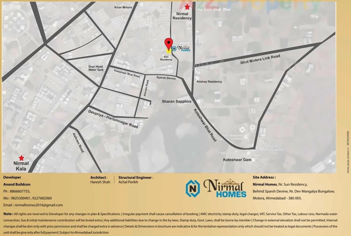  of real estate project Nirmal Homes located at Motera, Ahmedabad, Gujarat
