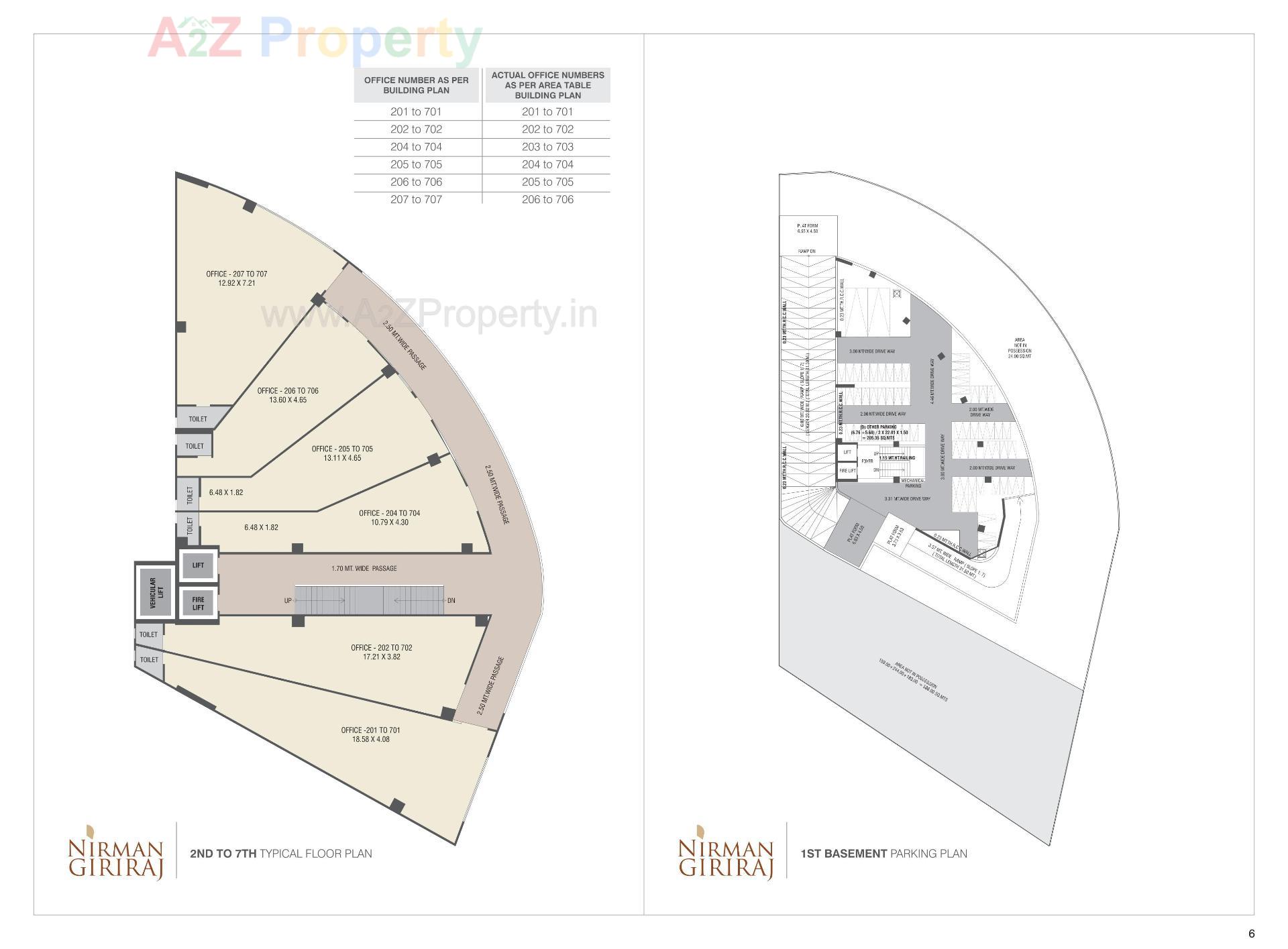 Layout of real estate project Nirman Giriraj located at Ahmedabad, Ahmedabad, Gujarat
