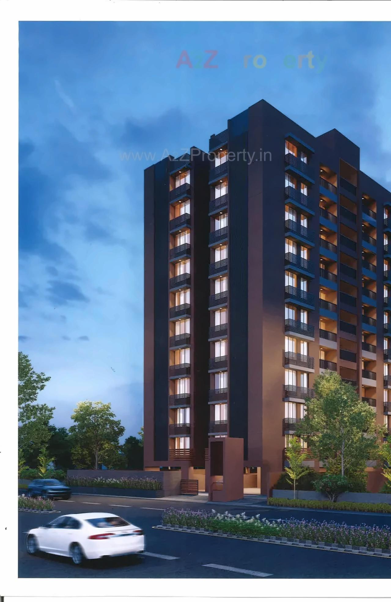 3D Elevation of real estate project Nirman Heights located at Chandlodiya, Ahmedabad, Gujarat