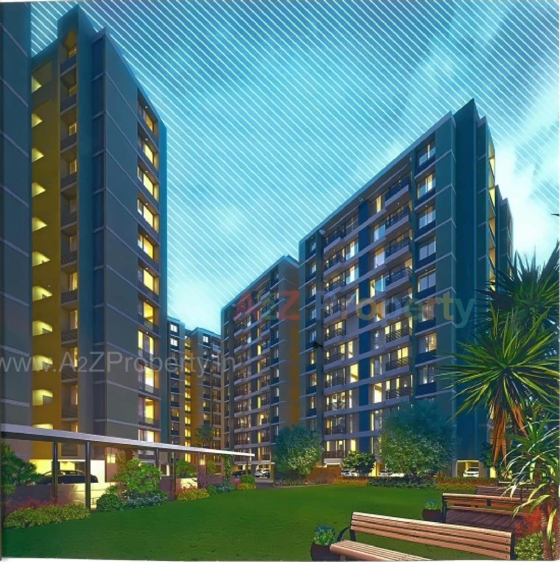 3D Elevation of real estate project Nirman Rejoice located at Jagatpur, Ahmedabad, Gujarat