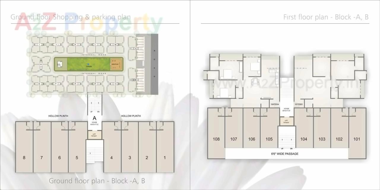 Layout of real estate project Nirmit Flora located at Sanand, Ahmedabad, Gujarat