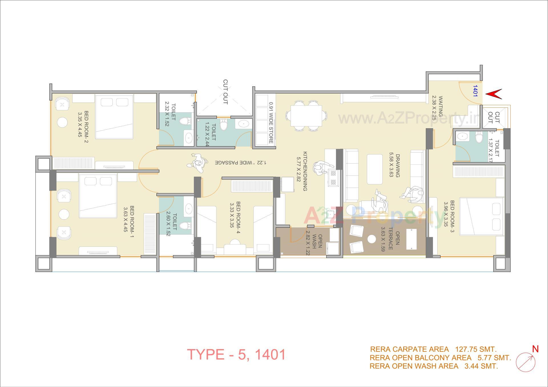 Layout of real estate project Nirvana Arise located at Memnagar, Ahmedabad, Gujarat