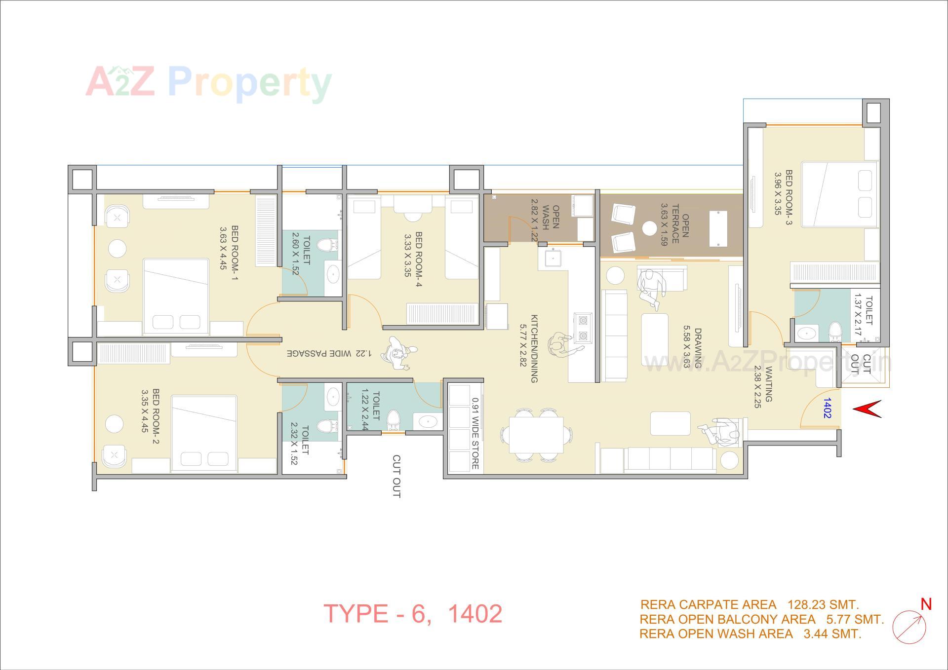 Layout of real estate project Nirvana Arise located at Memnagar, Ahmedabad, Gujarat