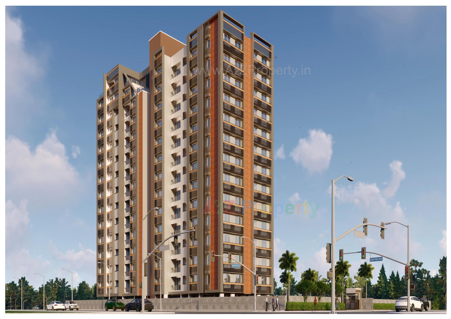 3D Elevation of real estate project Nirvana Arise located at Memnagar, Ahmedabad, Gujarat