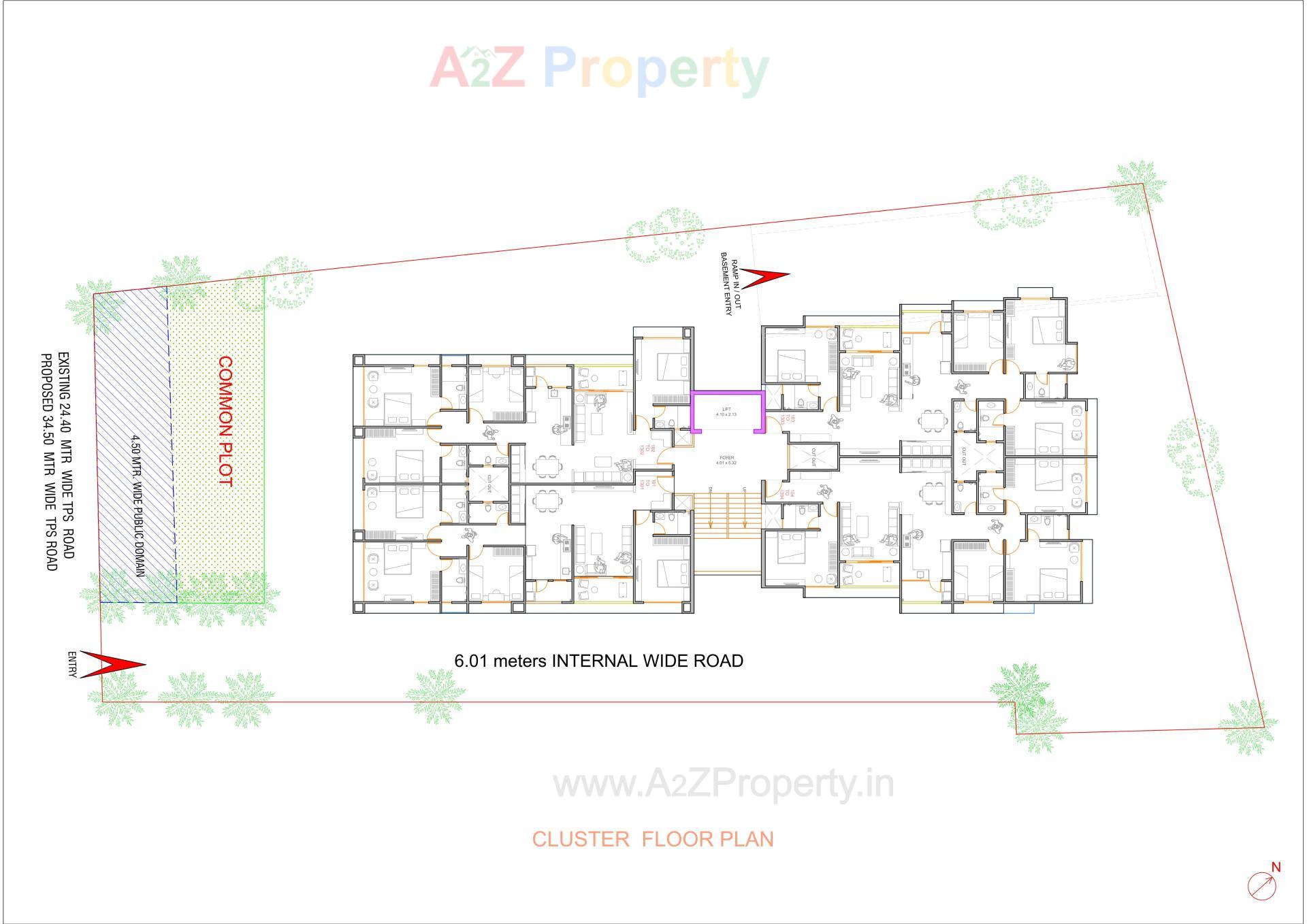 Layout of real estate project Nirvana Arise located at Memnagar, Ahmedabad, Gujarat
