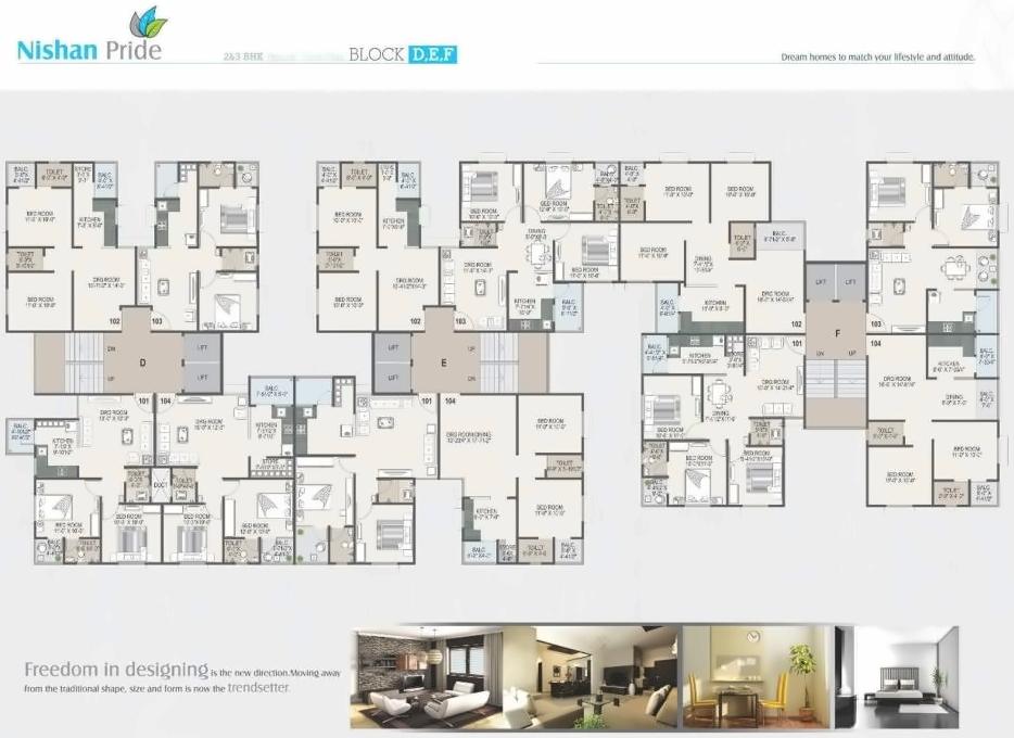 Layout of real estate project Nishan Pride located at Ranip, Ahmedabad, Gujarat
