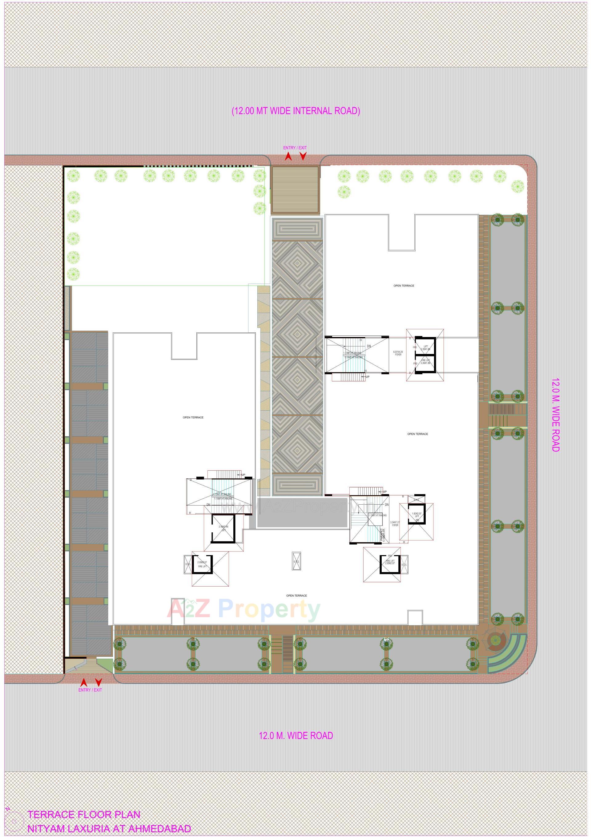 Layout of real estate project Nityam Luxuria located at Ghatlodia, Ahmedabad, Gujarat