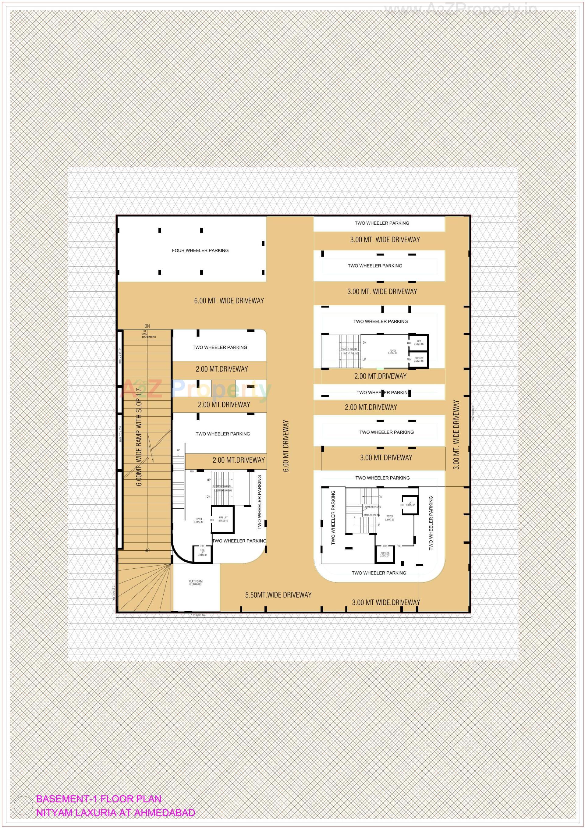 Layout of real estate project Nityam Luxuria located at Ghatlodia, Ahmedabad, Gujarat