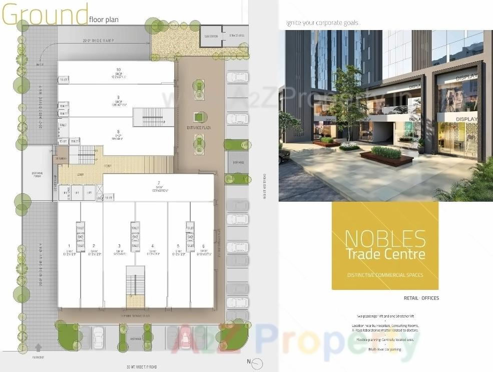 Layout of real estate project Nobles Trade Centre located at Sola, Ahmedabad, Gujarat