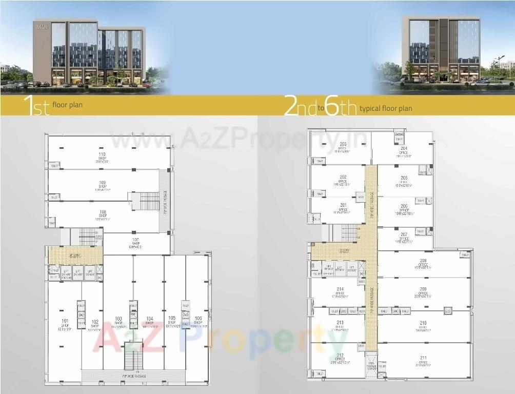 Layout of real estate project Nobles Trade Centre located at Sola, Ahmedabad, Gujarat