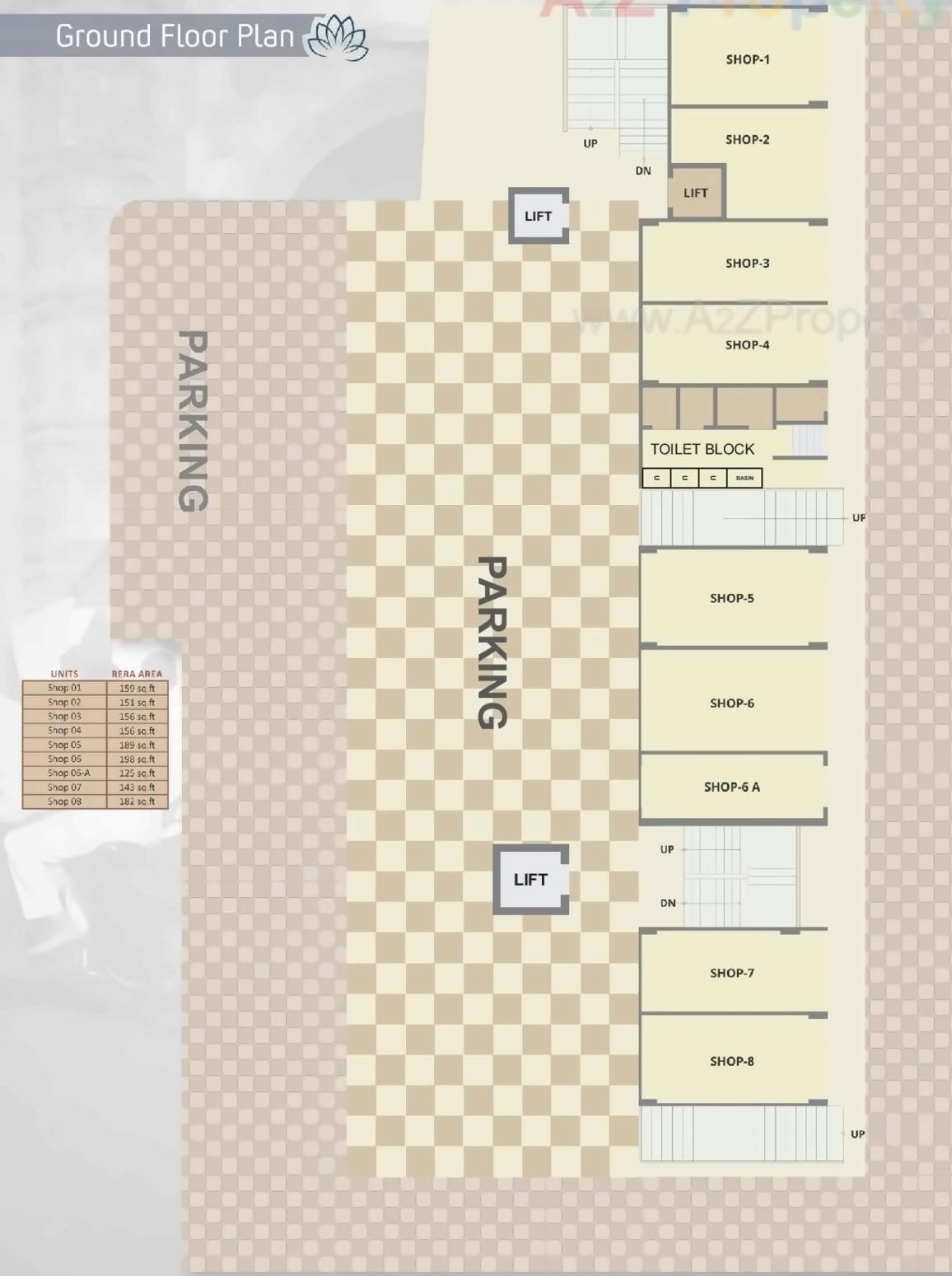Layout of real estate project Noor Arcade located at Ahmedabad, Ahmedabad, Gujarat