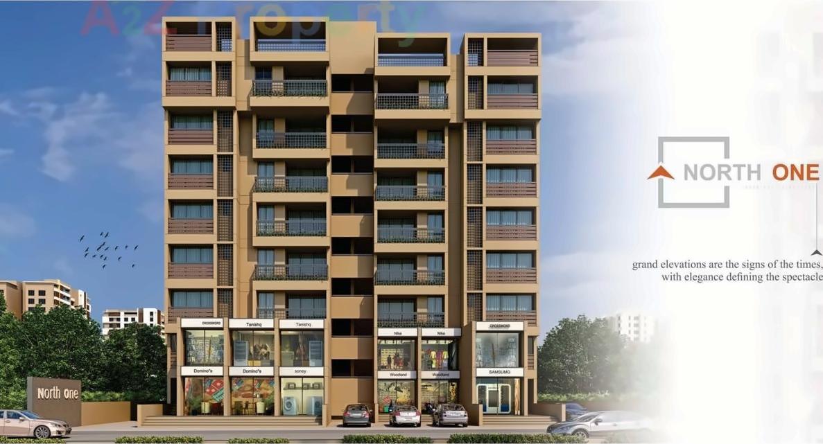 3D Elevation of real estate project North One located at Vadaj, Ahmedabad, Gujarat